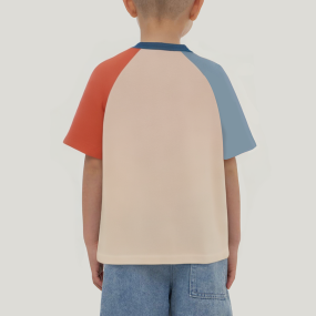 Casual round neck cotton boy short-sleeved T-shirt