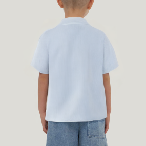 Round neck striped boys' short-sleeved T-shirt