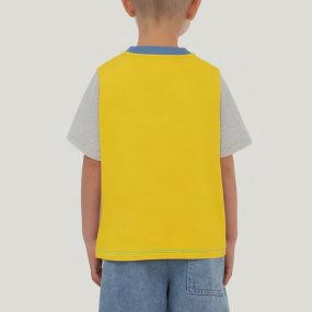 Fashionable colorblocked boys short-sleeved T-shirt