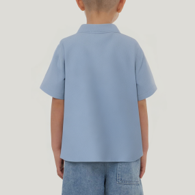 New solid color boys short-sleeved T-shirt