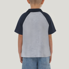 Contrast color breathable boy short-sleeved T-shirt