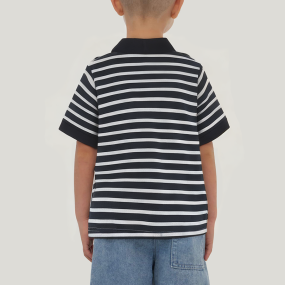 Striped breathable boy short-sleeved T-shirt
