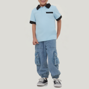 Skin-friendly loose boys short-sleeved T-shirt