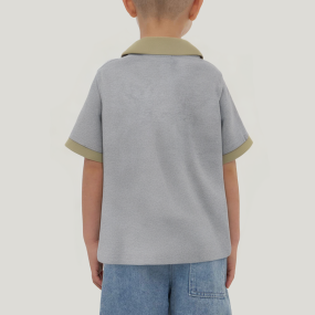 Color block elastic soft boys' short-sleeved T-shirt