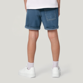 Casual elastic waist boys' denim shorts