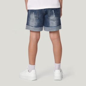 Washed and faded ripped jeans boys shorts