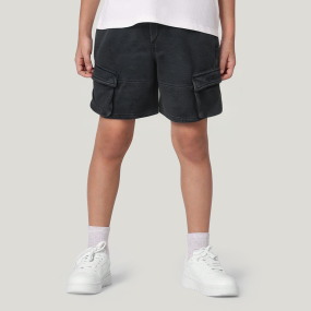 Black multi-pocket comfortable boys' shorts