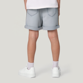 Washed and faded elastic waist boys' shorts