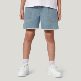 Blue breathable wrinkle-free boys denim shorts