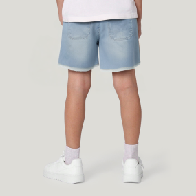 Blue breathable wrinkle-free boys denim shorts