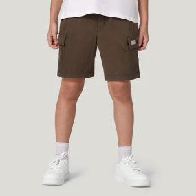 Vintage brown cotton boy's cargo shorts