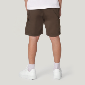 Vintage brown cotton boy's cargo shorts
