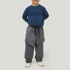 Straight elastic waist boys' cargo trousers