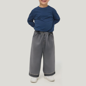 Stylish loose elastic waist boys' denim trousers