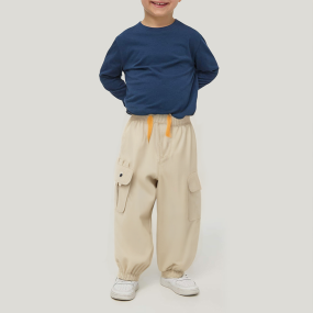 Fashionable khaki breathable boys' trousers