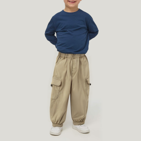 Spring khaki comfort boys' cargo pants