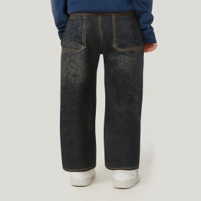 High quality vintage washed boys' trousers