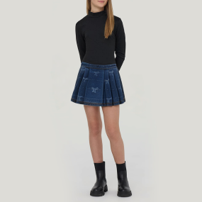 Elegant vintage plaid short-sleeved girls' dress