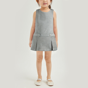 Fashionable gray sleeveless girls dress