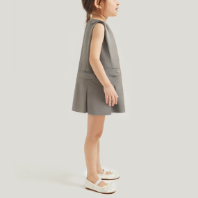 Fashionable gray sleeveless girls dress