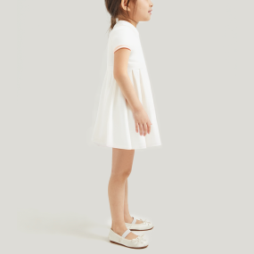 New summer white short-sleeved girls dress