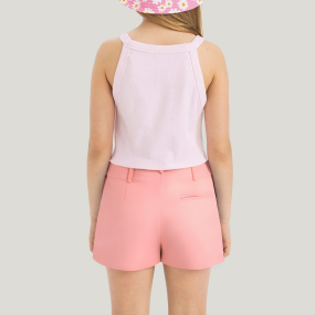 Casual basic pink breathable girls shorts