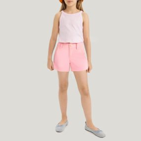Casual basic pink breathable girls shorts
