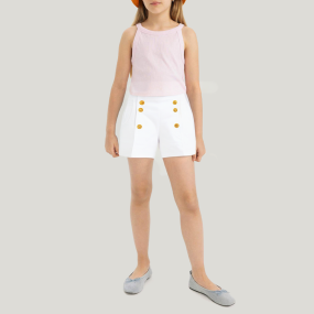 High quality white baggy girls shorts