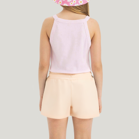 Breathable casual elastic waist girls shorts