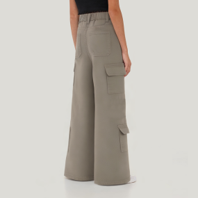 Vintage khaki loose fit girls cargo jeans