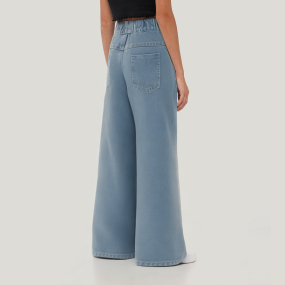 New fashionable wide leg girls denim pants