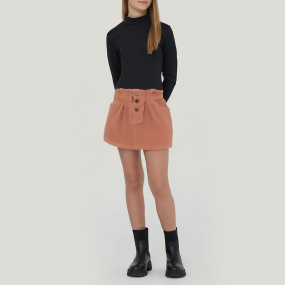 High quality corduroy elastic waist girls' short skirt