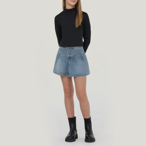 Summer casual washed girls denim skirt